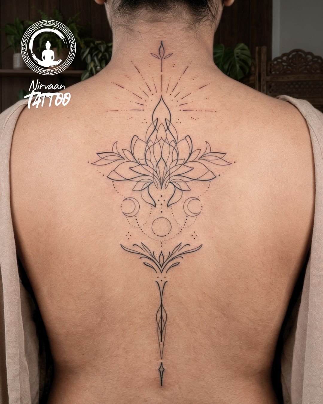 Ornamental back tattoo